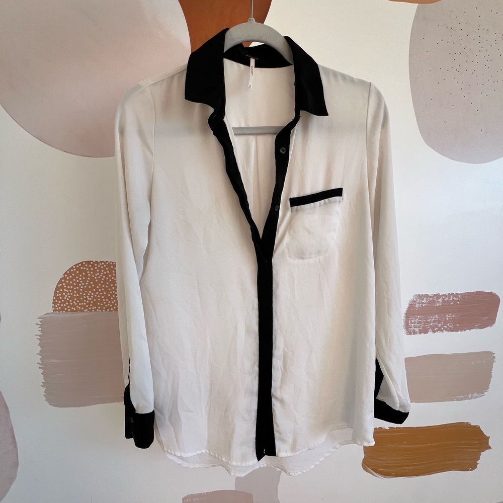 Free People sheer button down